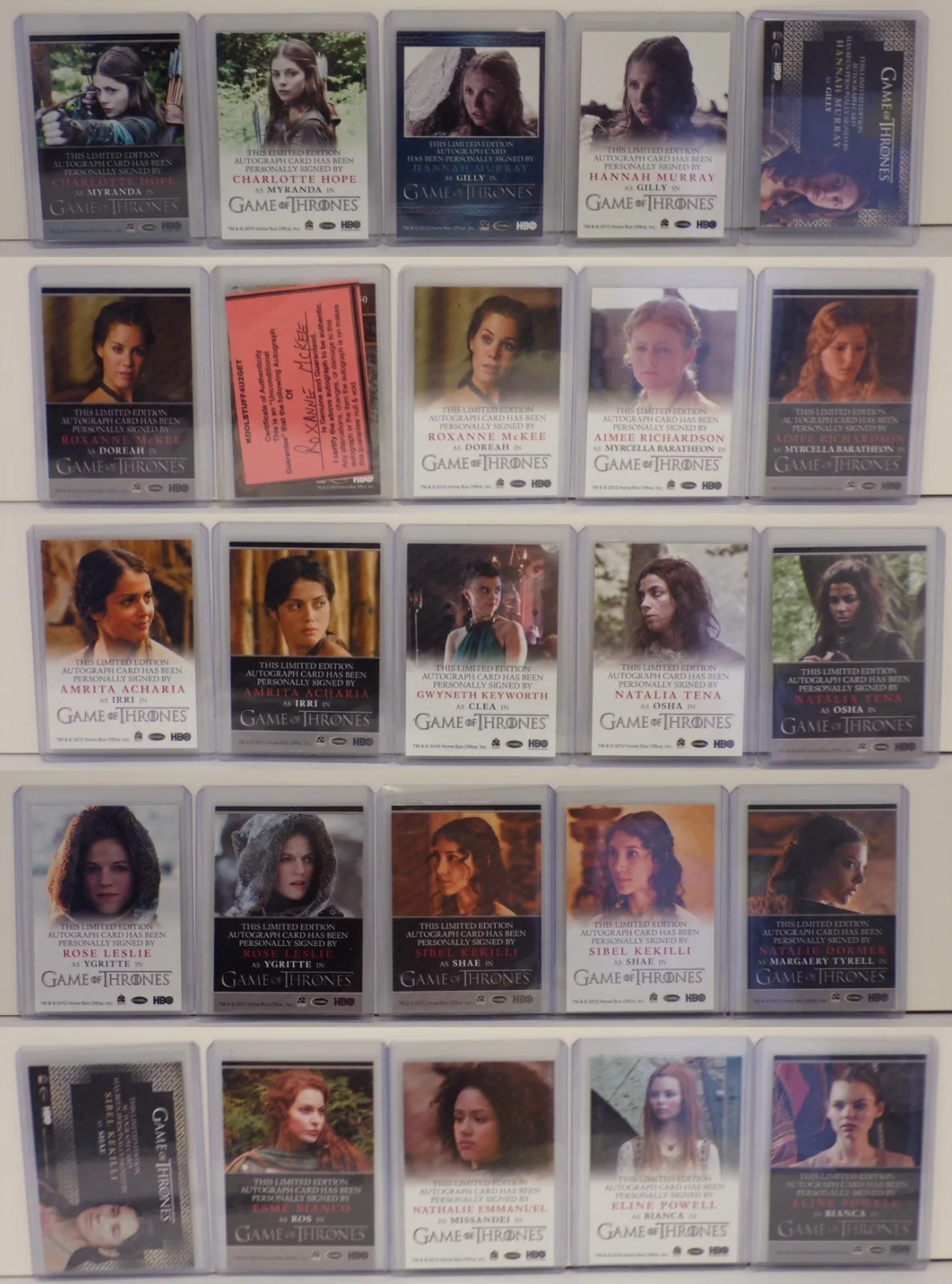 Ladies of Game of Thrones AUTOGRAPHED Card Collection - Lot of 26 010626WT2, изображение 2