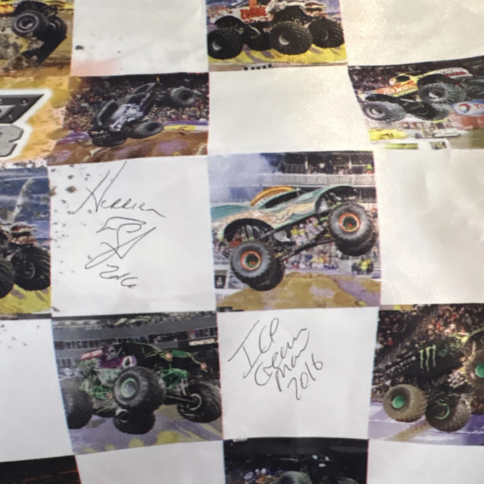 Monster Jam Signed Original Poster Multiple Autographs (Not Authenticated)2016, image 2