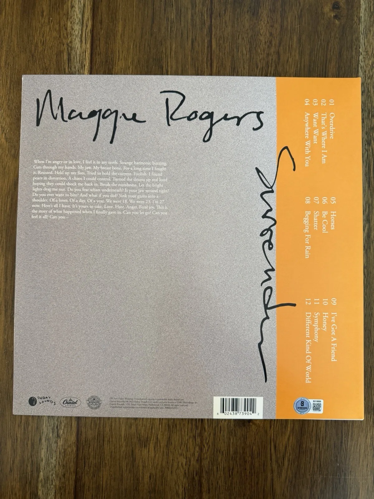 ‘Maggie Rogers’ Signed Vinyl Album ‘Surrender’ Autograph Beckett, изображение 3