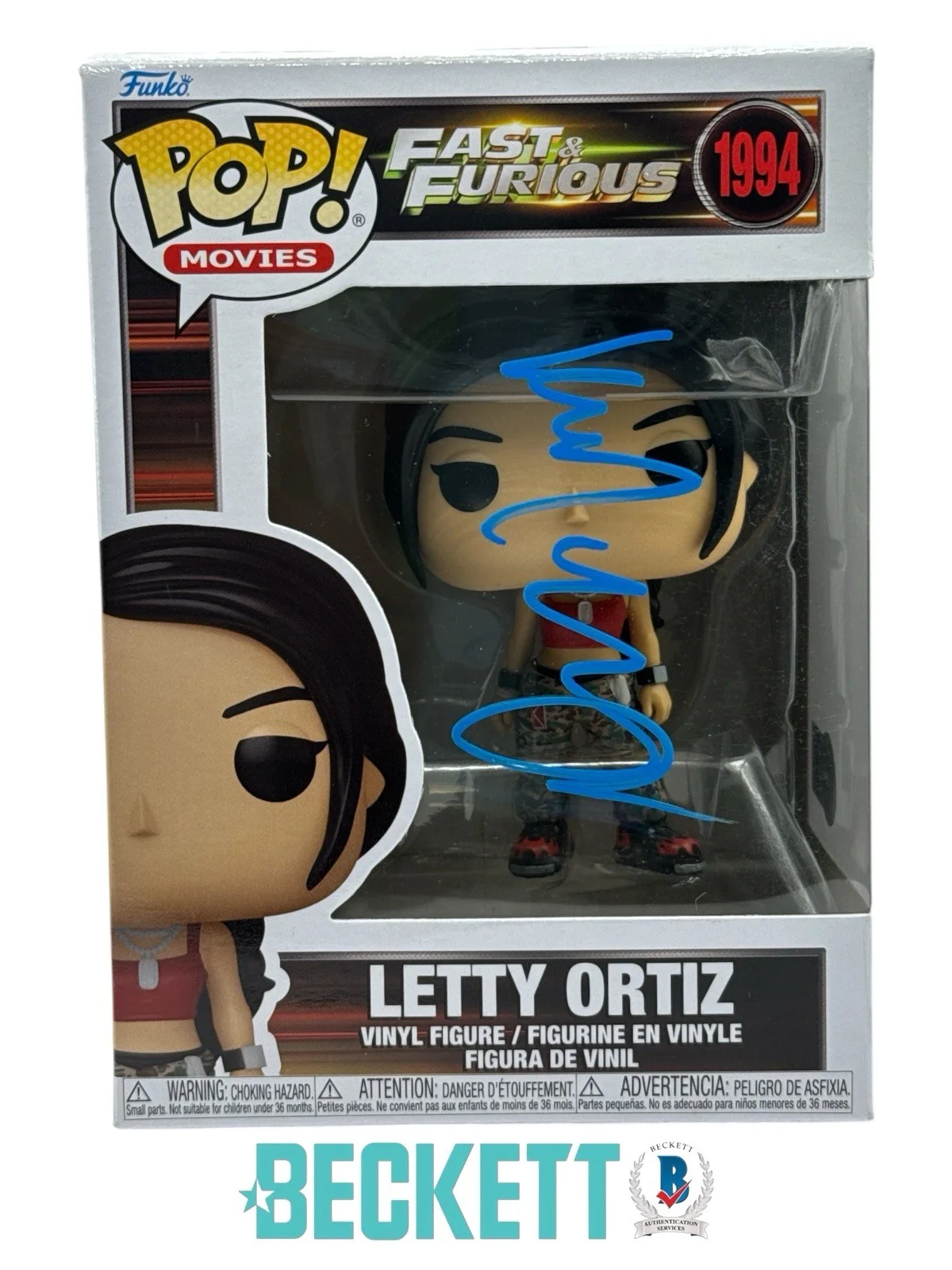 Michelle Rodriguez — Michelle Rodriguez Signed Fast & Furious Letty Ortiz Funko Pop Beckett COA