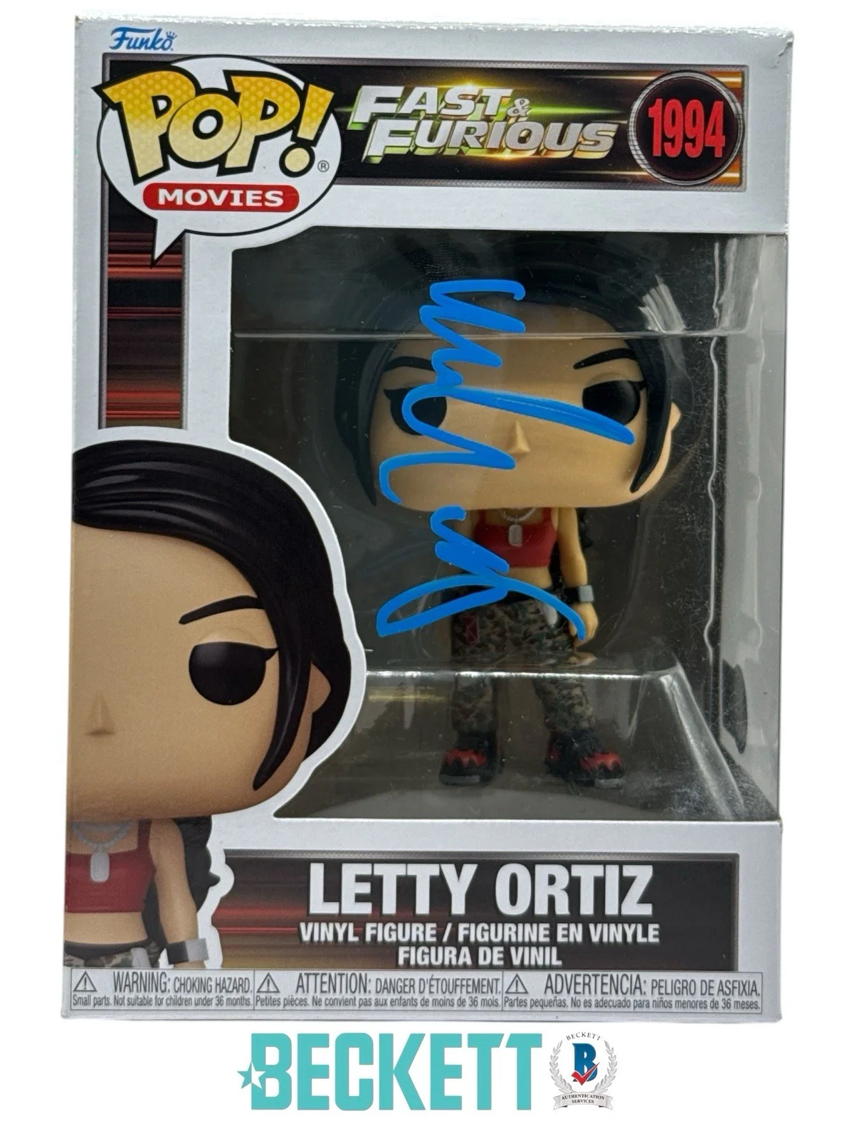 Michelle Rodriguez — Michelle Rodriguez Signed Fast & Furious Letty Ortiz Funko Pop Beckett COA