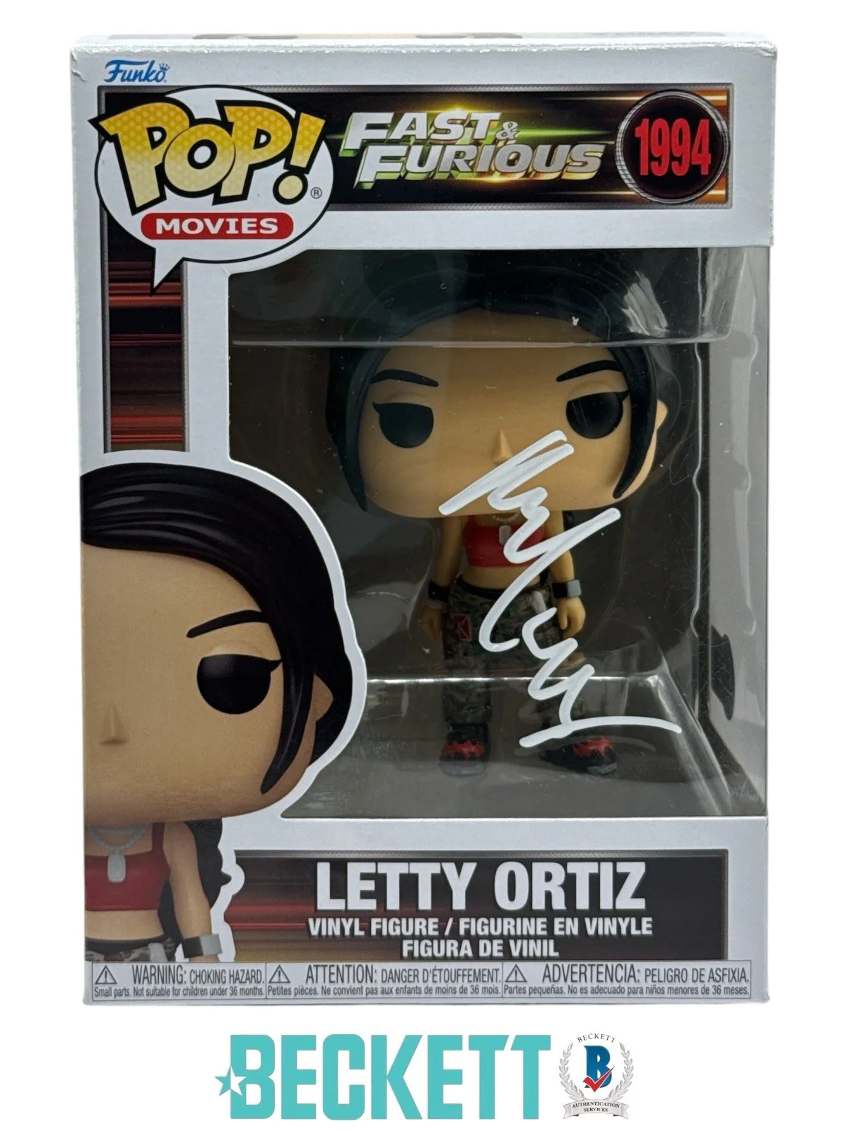 Michelle Rodriguez — Michelle Rodriguez Signed Fast & Furious Letty Ortiz Funko Pop Beckett COA