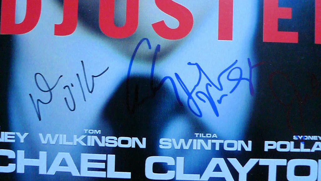 george clooney — George Clooney, Tilda Swinton, Denis O'Hare & Jennifer Van Dyck signed Poster, изображение 2