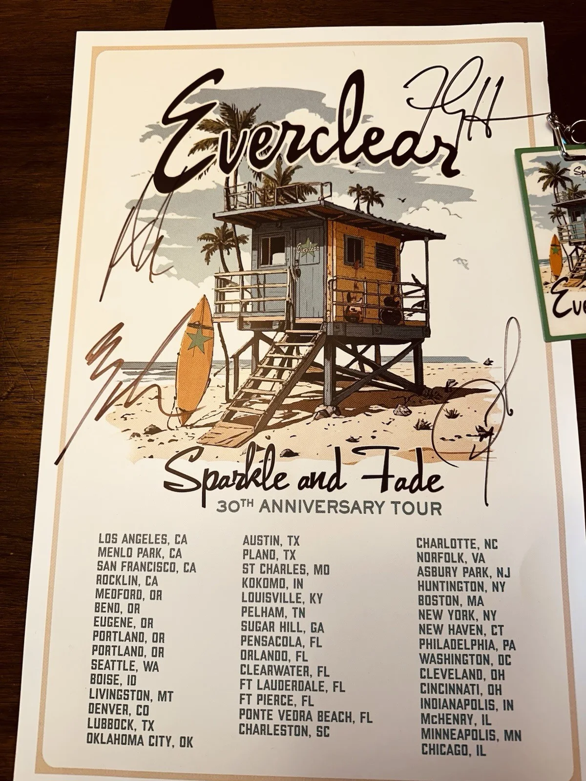 Everclear | 30th Anniversary | Autographed Poster + VIP Badge + XXL Shirt + Tote, изображение 2