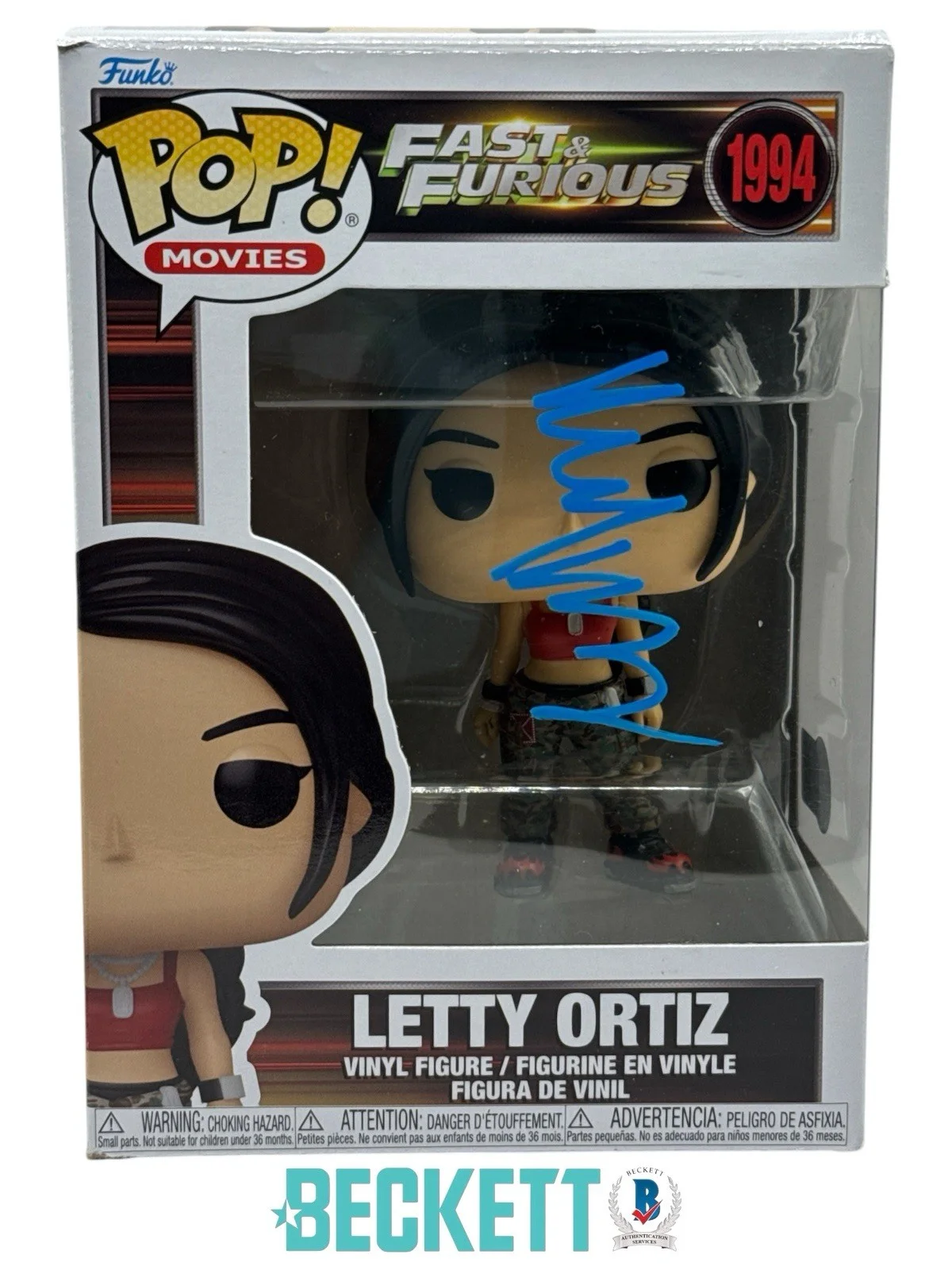 Michelle Rodriguez — Michelle Rodriguez Signed Fast & Furious Letty Ortiz Funko Pop Beckett COA
