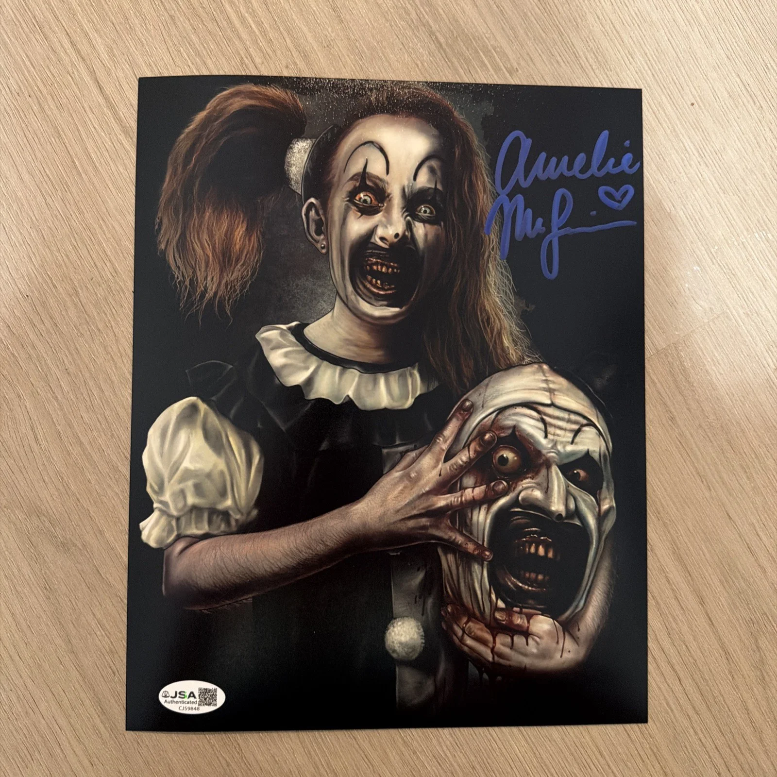 Terrifier Amelie McLain Little Pale Girl signed 8x10 JSA Authentic Autograph, image 2