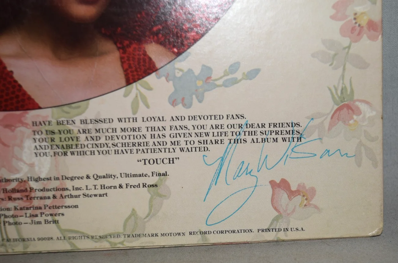 1975 -THE SUPREMES- Signed/Autograph/Auto Vinyl LP Record Album - Mary Wilson, изображение 2