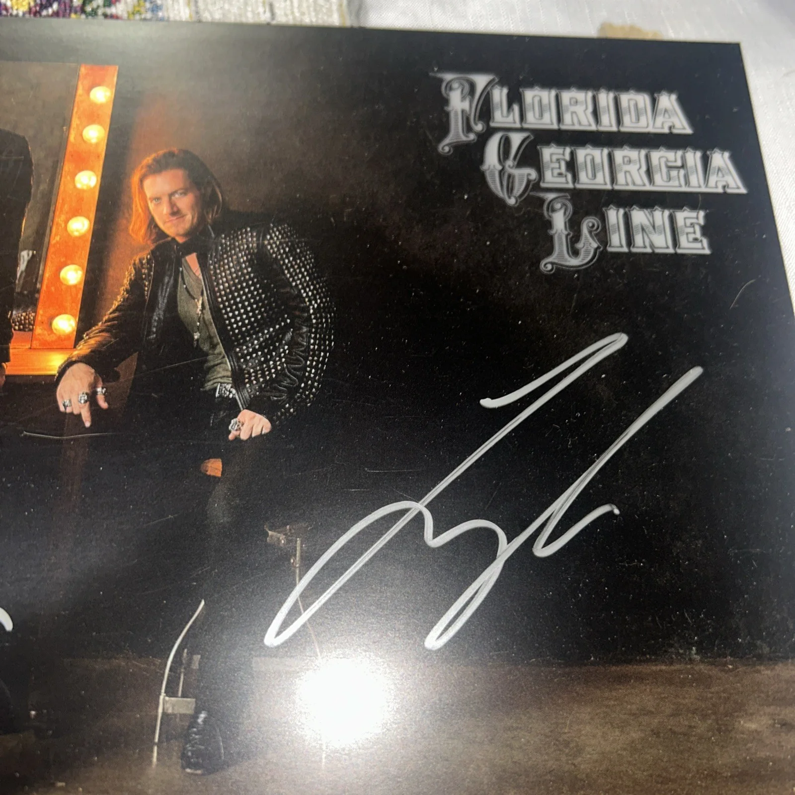 Florida Georgia Line Auto Signed 8x10 Promo Photo Tyler Hubbard Brian Kelley, изображение 3
