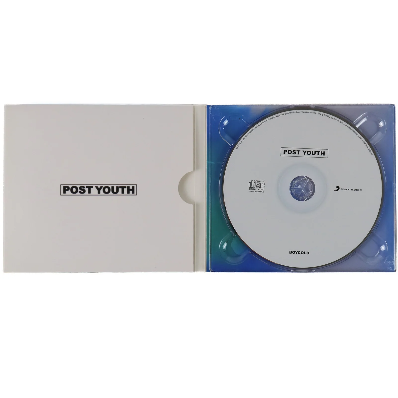 Boycold – Post Youth Album Signed Promo CD Hip Hop K-Rap 2019, изображение 3
