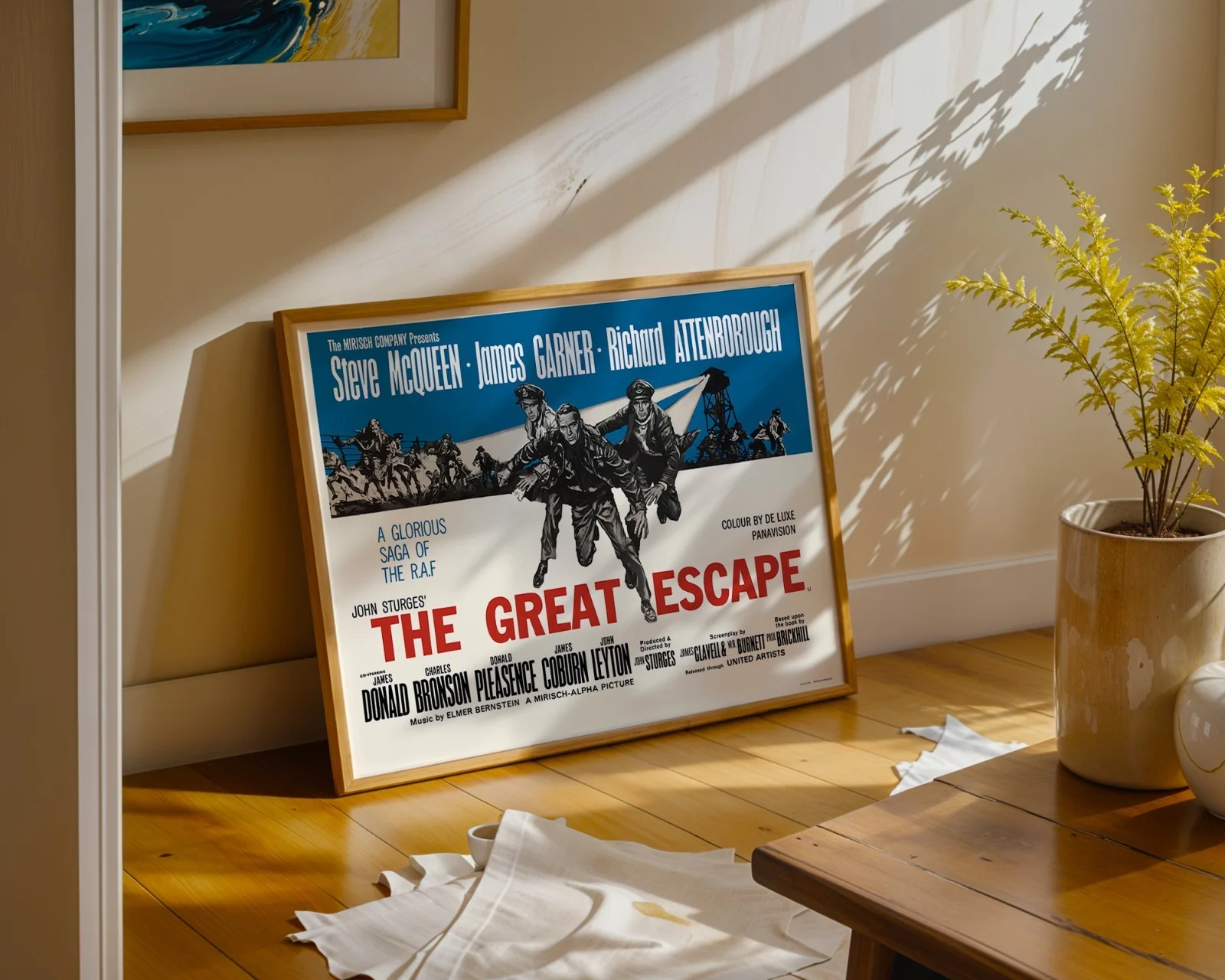 The Great Escape - 1963 Prisoner of War Movie Restored 30" x 40" UK Quad Poster, изображение 3