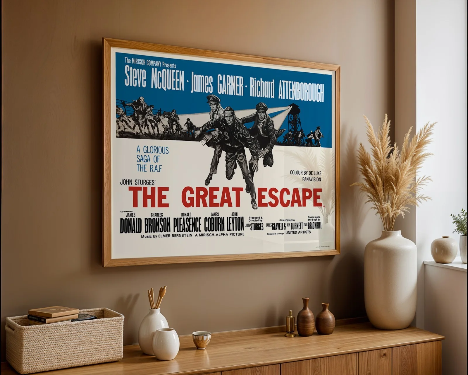 The Great Escape - 1963 Prisoner of War Movie Restored 30" x 40" UK Quad Poster, изображение 4