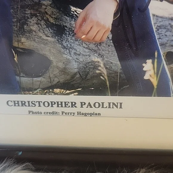 Christopher Paolini — CHRISTOPHER PAOLINI Autographed Framed Picture, author of The Inheritance Cycle, image 3
