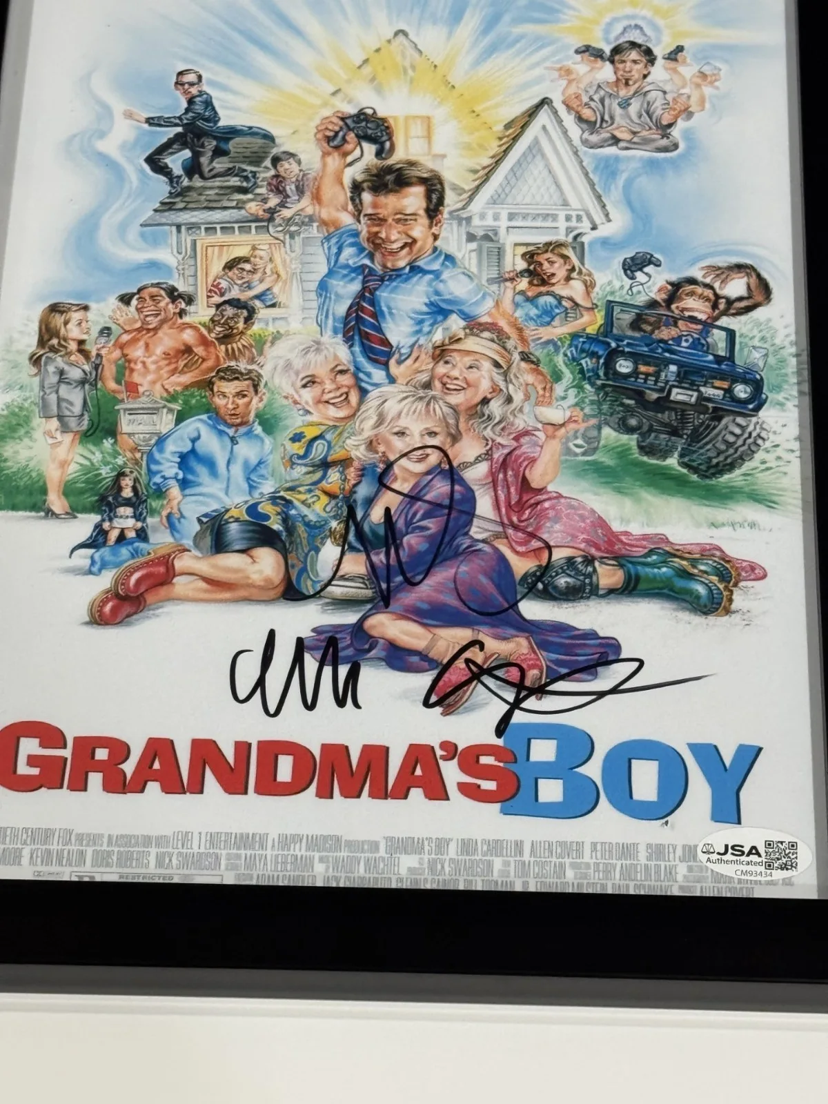 ALLEN COVERT & NICK SWARDSON SIGNED GRANDMA'S BOY 8.5X11 MOVIE POSTER JSA COA, image 2