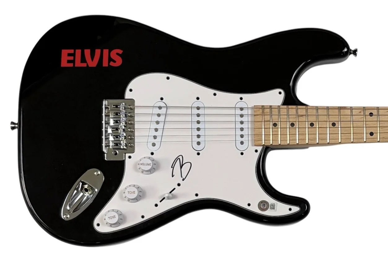 Austin Butler — Austin Butler Signed Autograph Electric Guitar Elvis Presley Movie Beckett COA