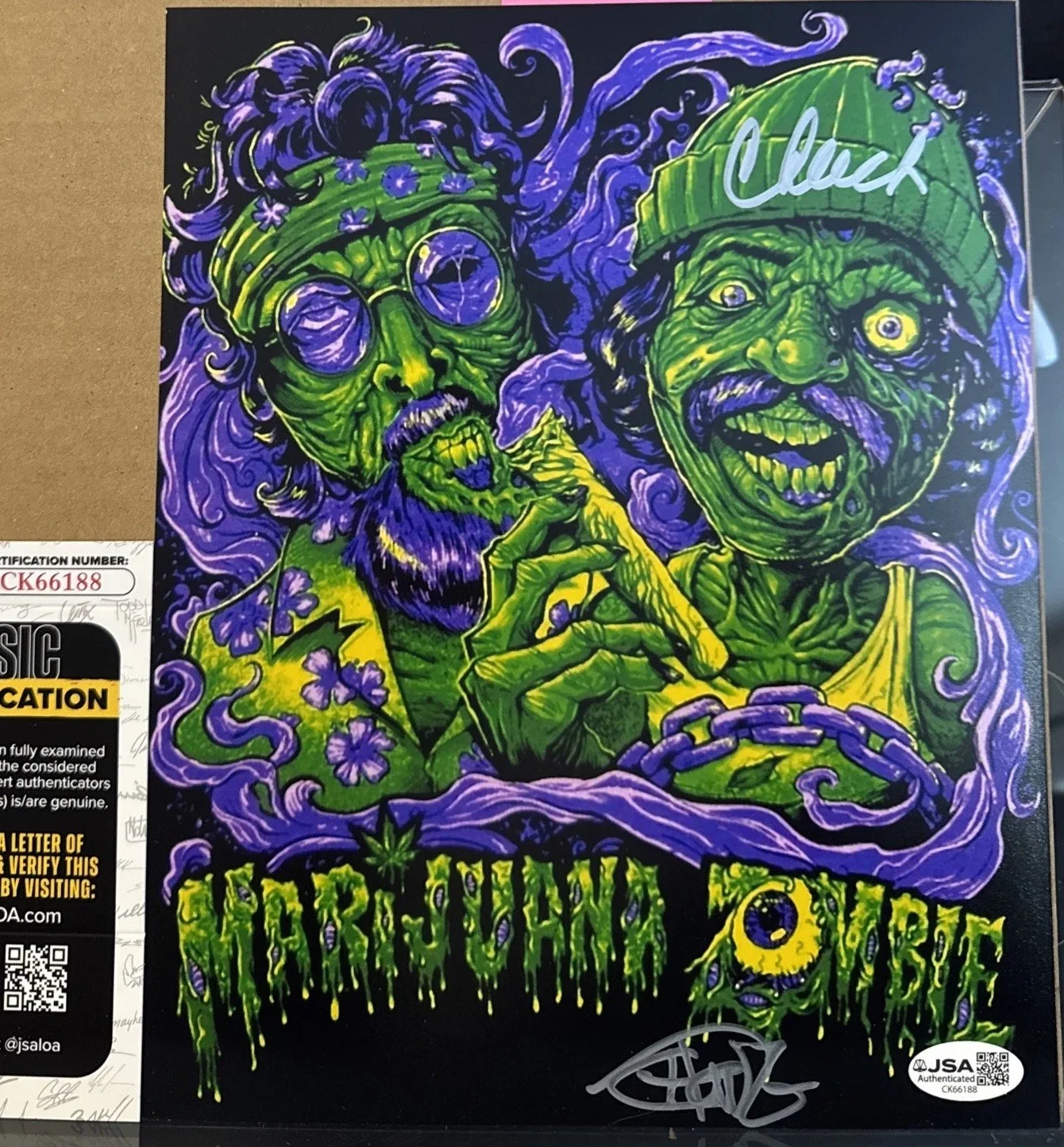 Cheech And Chong — Cheech & Chong Signed 8x10 Up In Smoke Photo JSA COA Marijuana Zombies