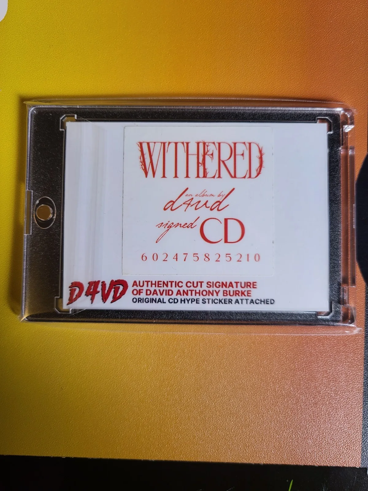 D4VD David Anthony Burke Signed Custome Card In Case, image 2