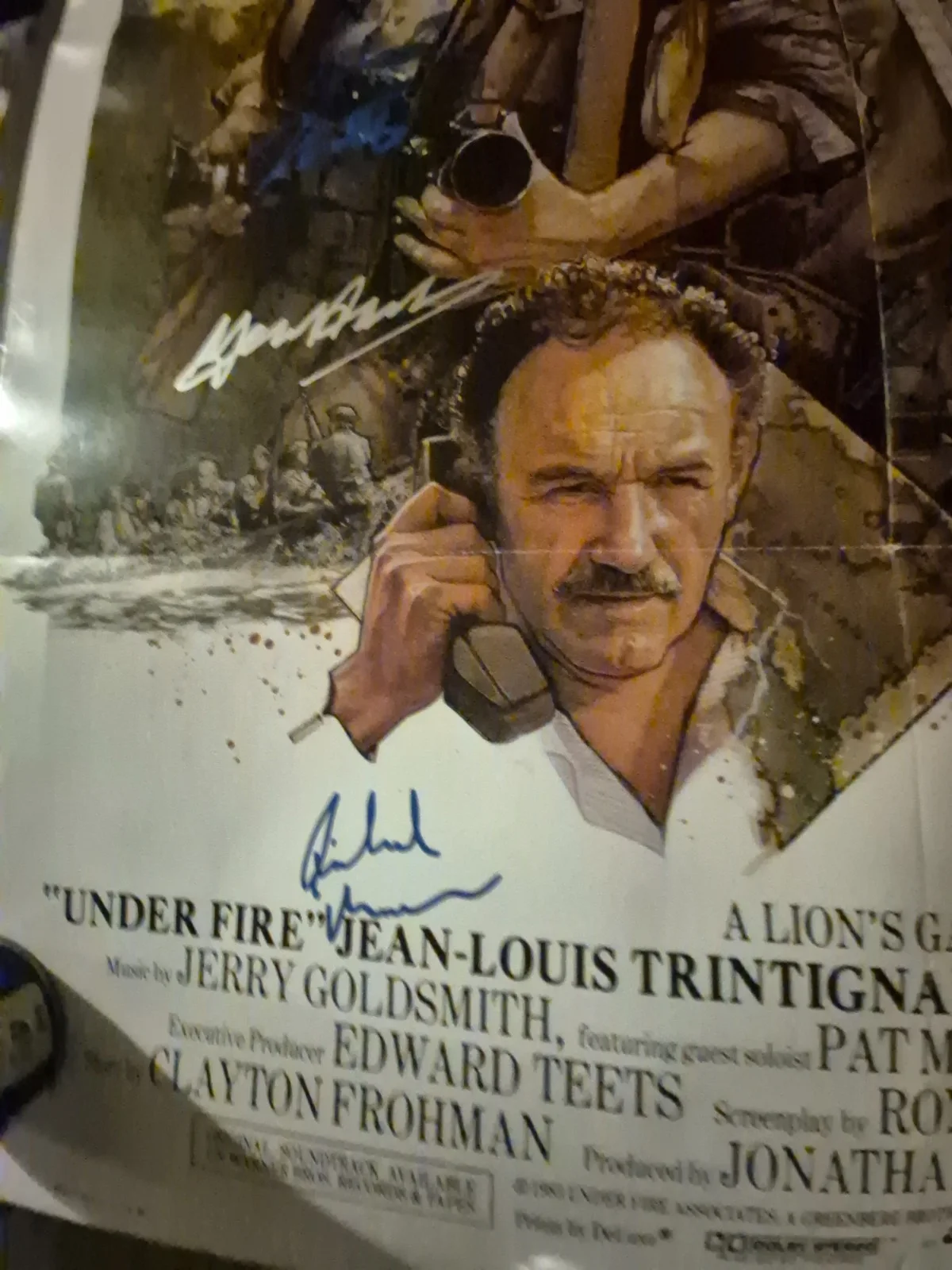 SEE BELOW — UNDERFIRE- -CAST SIGNED , 1-SHEET MOVIE POSTER W/COA ekim, image 5