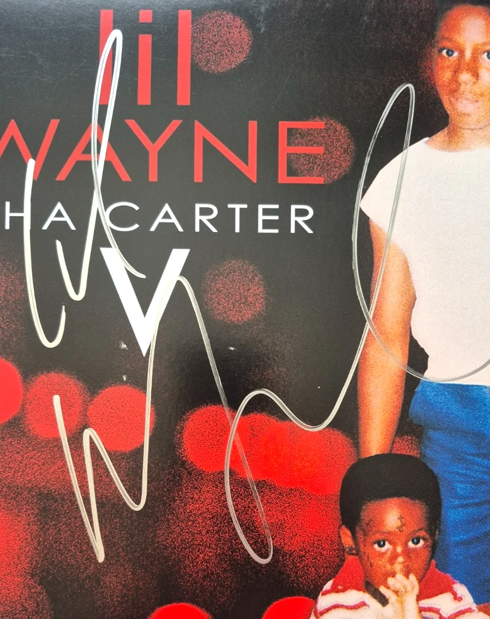LIL WAYNE SIGNED AUTOGRAPHED THA CARTER V ALBUM RARE WEEZY YOUNG MONEY PSA COA, image 3