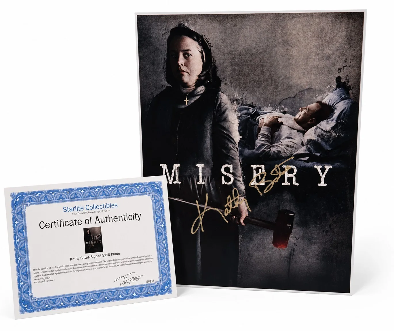 Kathy Bates — Misery Kathy Bates Signed 8x10 Autograph- COA