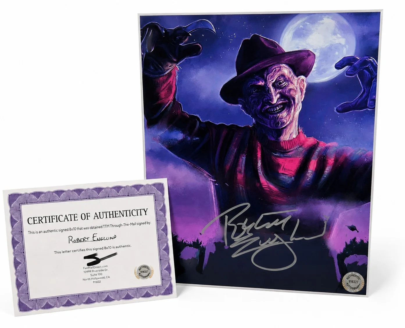 Robert Englund — Robert England Signed Authenticated 8x10 Photograph - A Nightmare on Elm Street