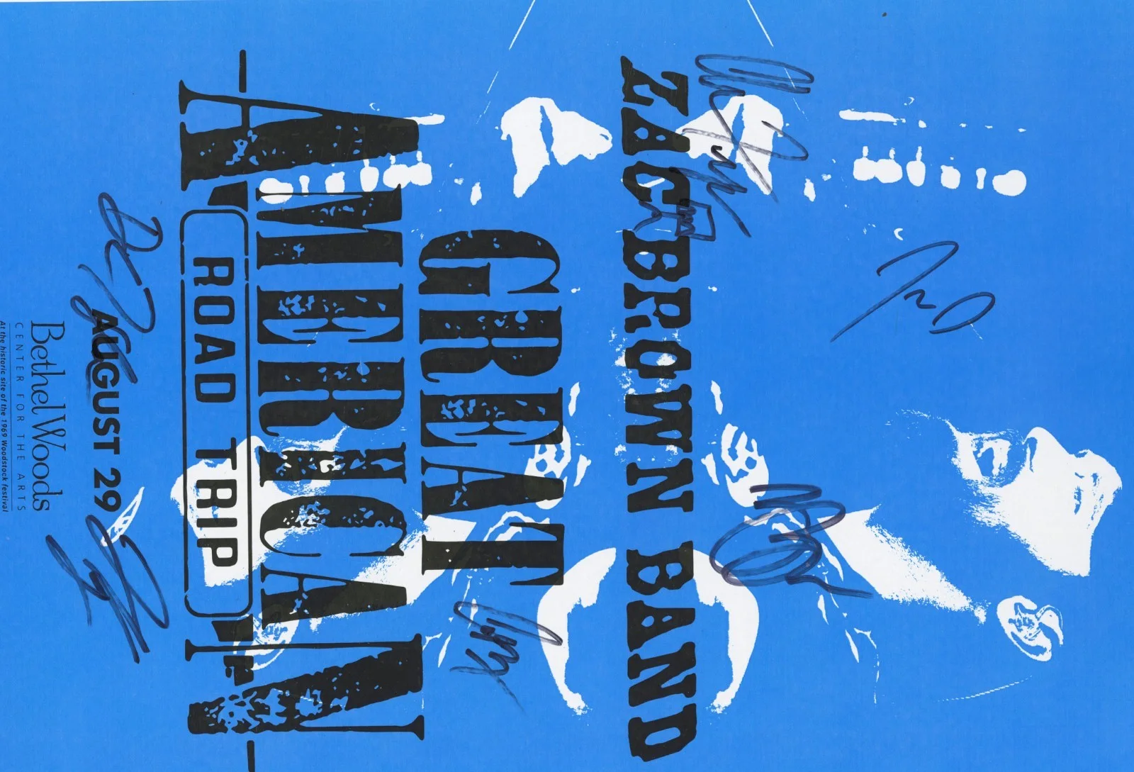 Zac Brown Band autographed gig poster Clay Cook, Jimmy De Martini, John Driskell, image 2
