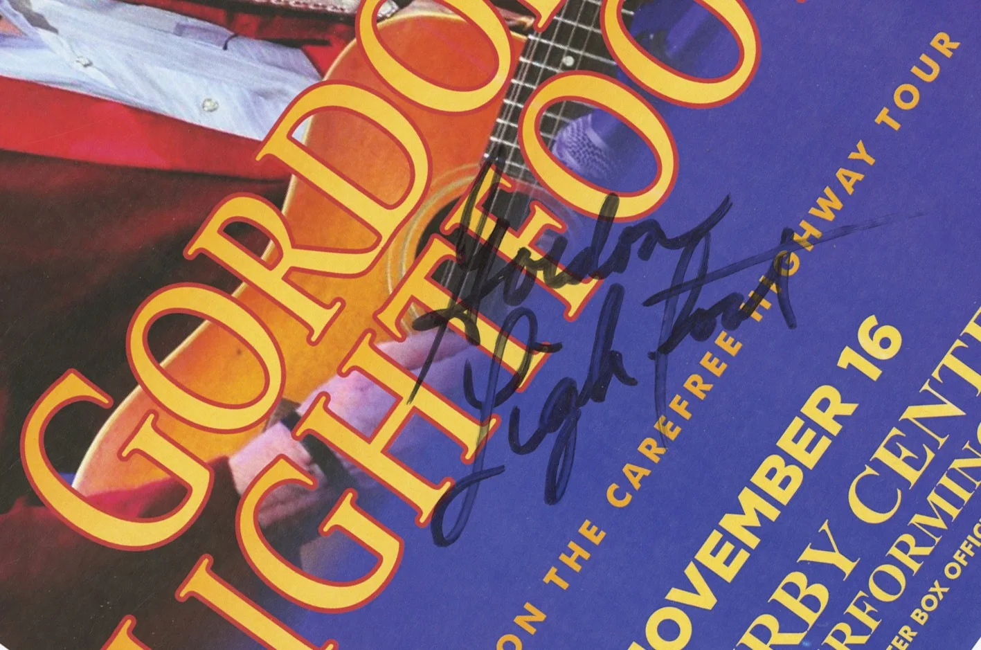 Gordon Lightfoot autographed gig poster, image 2