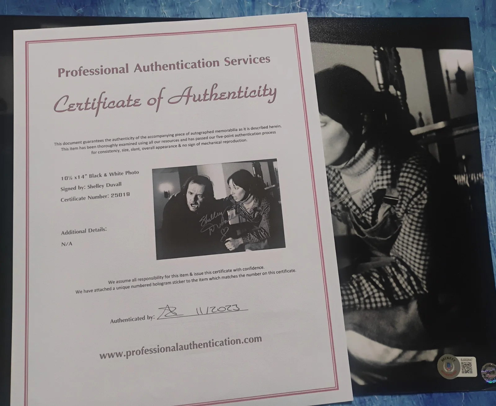 Shelley Duvall Hand Signed 11x14 Photo PA COA The Shining NO US TARIFFS, image 4