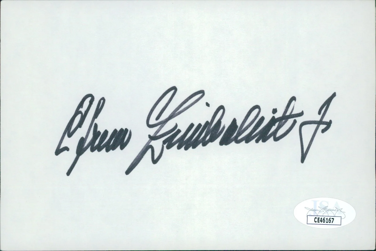 Efrem Zimbalist Jr — Efrem Zimbalist Jr. Actor Signed 4x6 Index Card JSA Authenticated