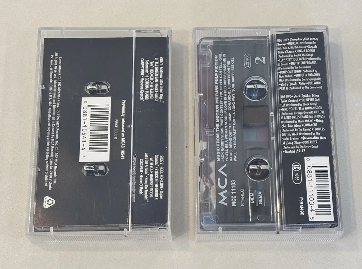 Quentin Tarantino’s Pulp Fiction & Reservoir Dogs Film Soundtrack CassetteTapes, изображение 2
