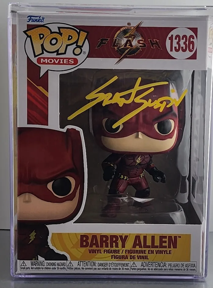 Grant Gustin — Grant Gustin Signed Autographed Funko Pop #1336 Barry Allen Flash