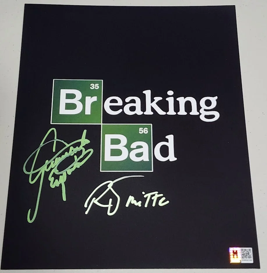 Giancarlo Esposito & RJ Mitte — Giancarlo Esposito & RJ Mitte Signed Autographed 8x10 Photo Breaking Bad