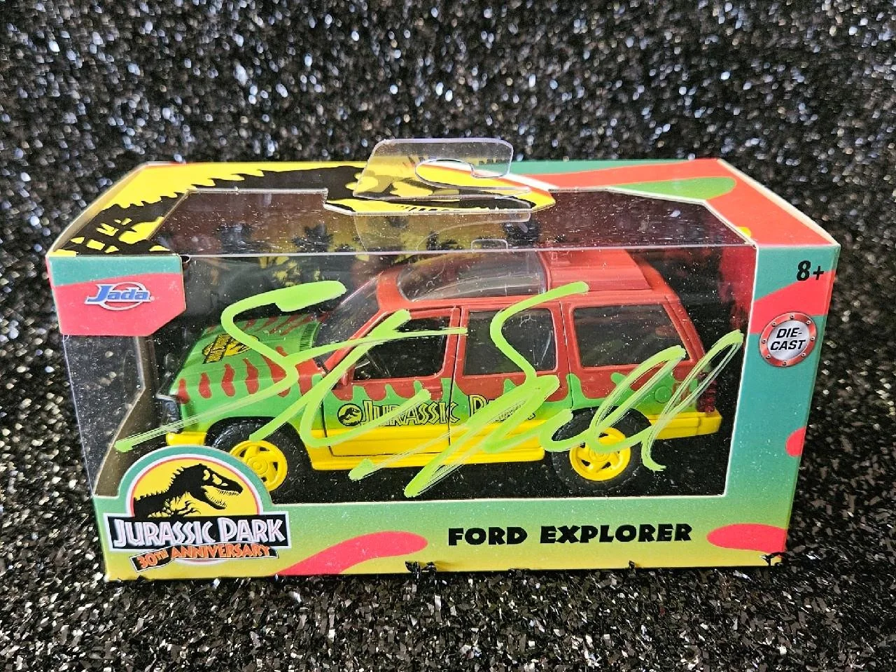 STEVEN SPIELBERG — STEVEN SPIELBERG HAND SIGNED AUTOGRAPHED JURASSIC PARK FORD EXPLORER CAR W/ COA