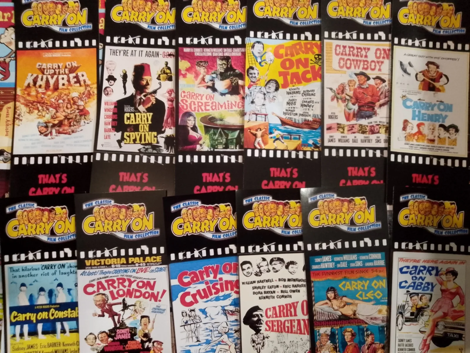 That's Carry On. 12 Glossy/Laminated Lobbymarkers & 58 Mini Art Cards & Box. New, image 5