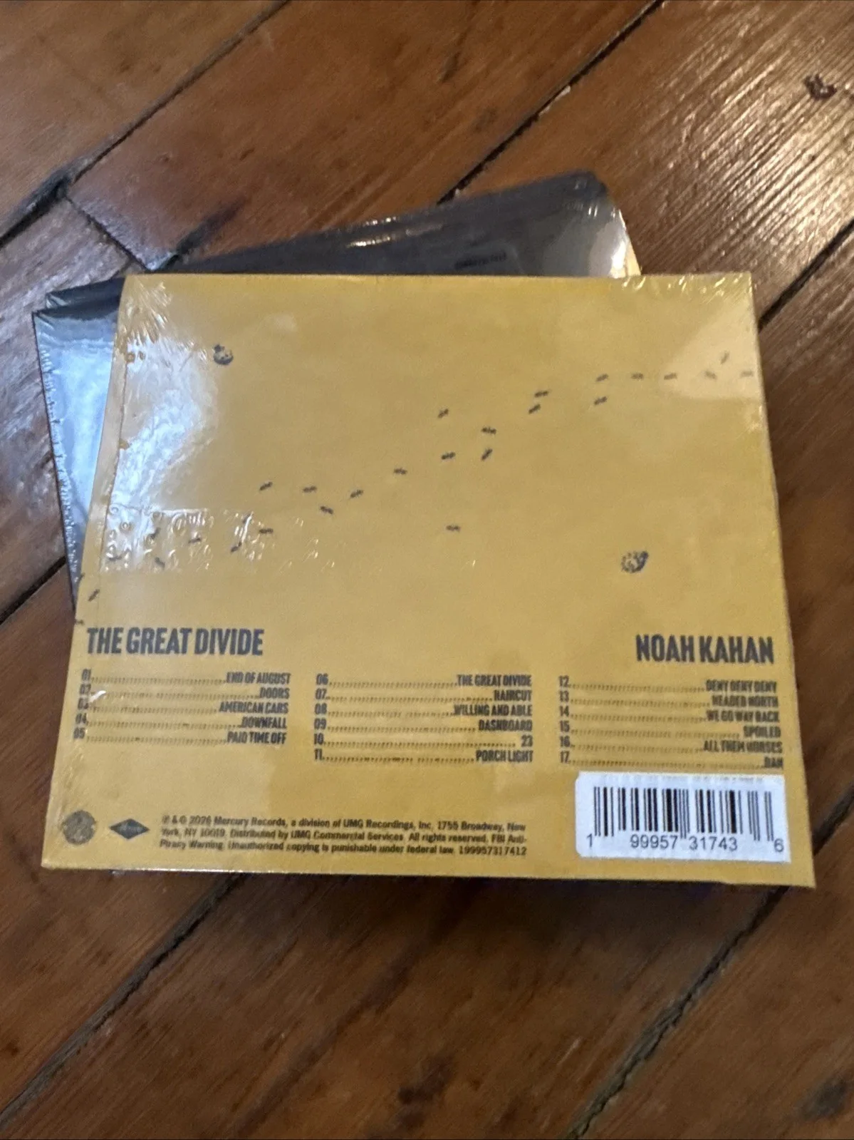 NOAH KAHAN GREAT DIVIDE NEW ALBUM SIGNED AUTOGRAPHED ART CARD SEALED NEW CD, image 2