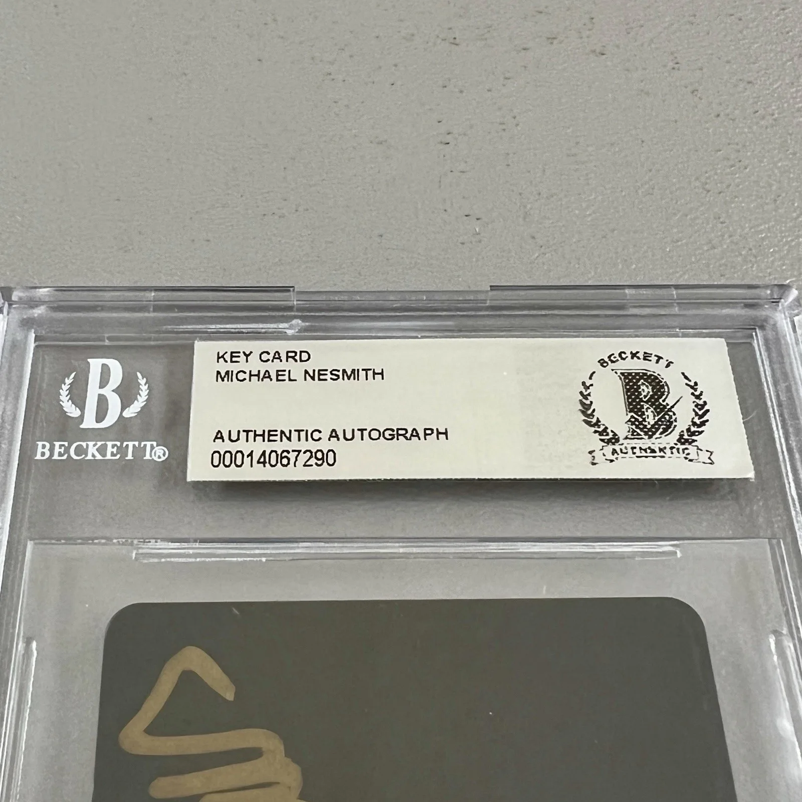 The Monkees Michael Nesmith SIGNED Slabbed Hard Rock Hotel Key Card Beckett BAS, изображение 4