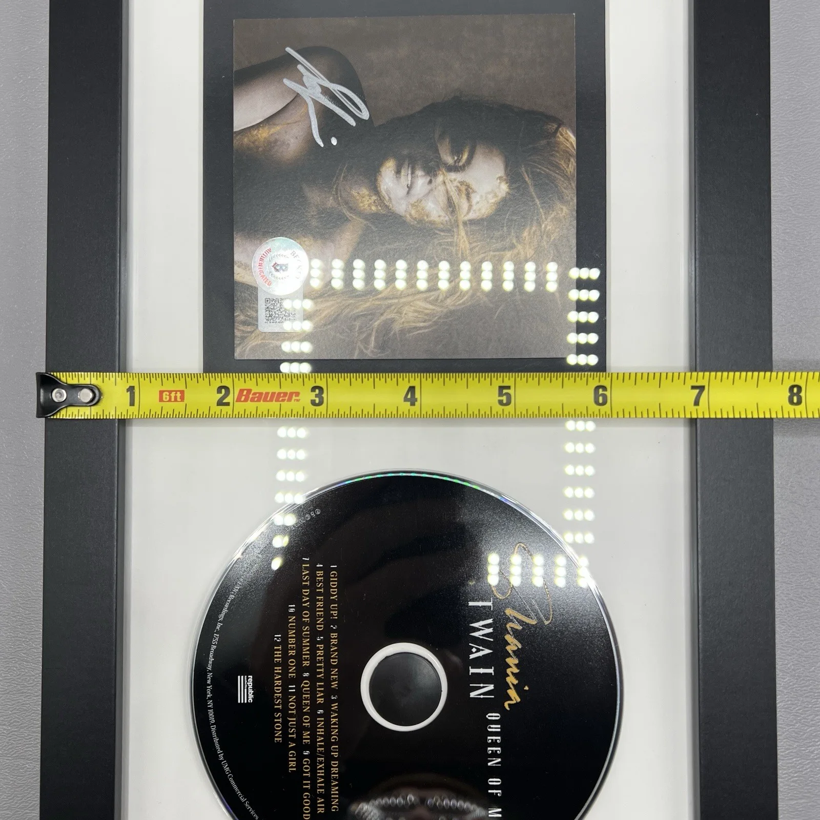 Shania Twain SIGNED Framed CD Art Card Queen Of Me BAS Beckett BJ71311, изображение 5
