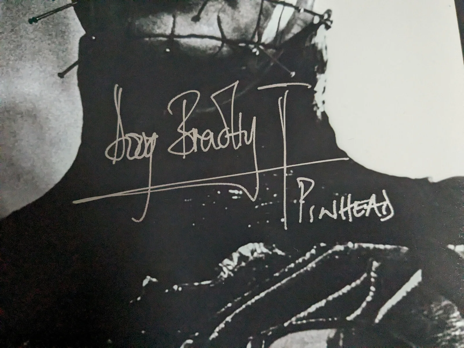 Doug Bradley — DOUG BRADLEY Signed Hellraiser Pinhead 8x10 Photo Horror Autograph BAS JSA COA z, image 2