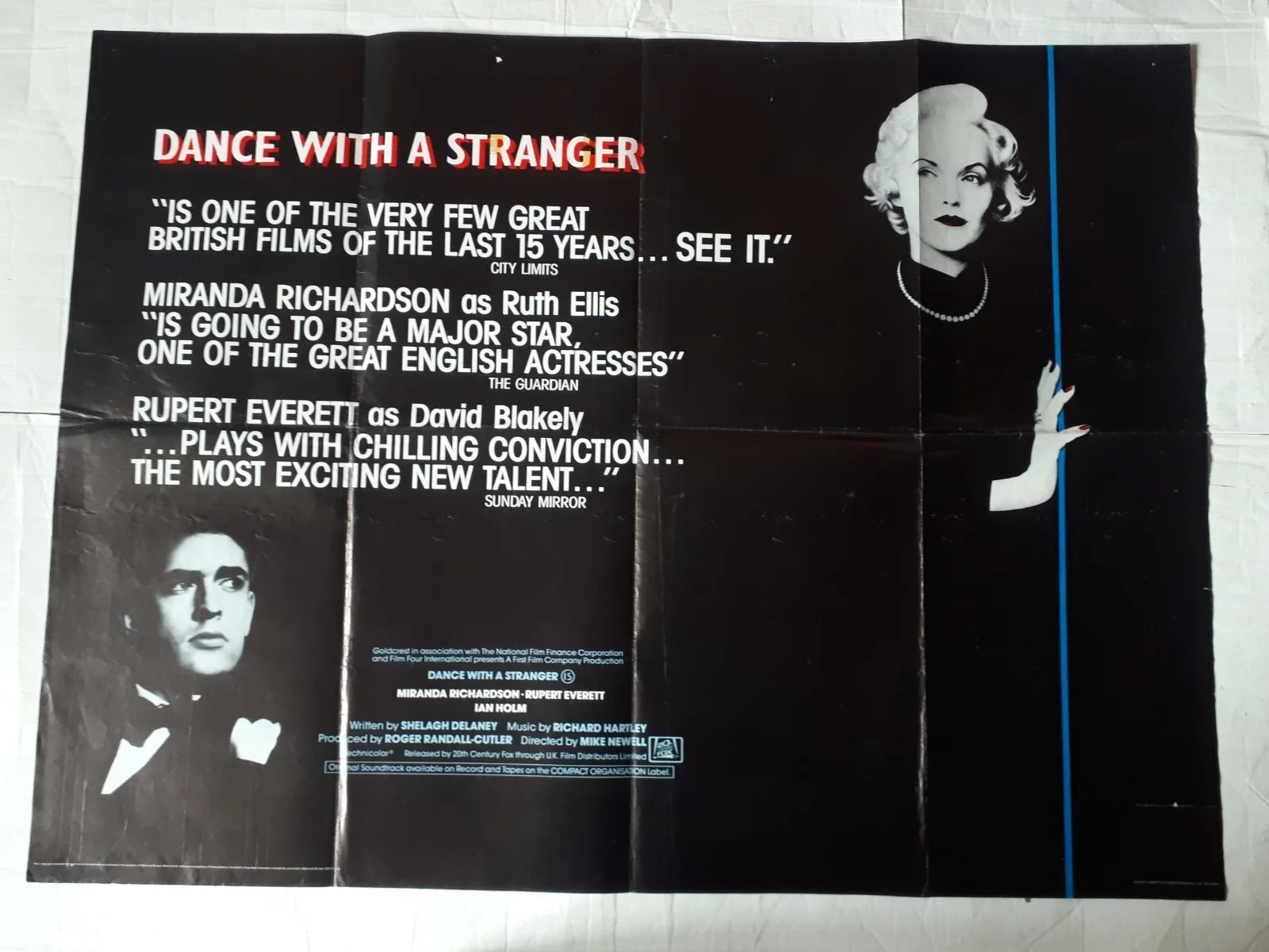 Dance With A Stranger 1985 ORIGINAL Poster UK Quad 30x40" 1980s Rupert Everett, изображение 2