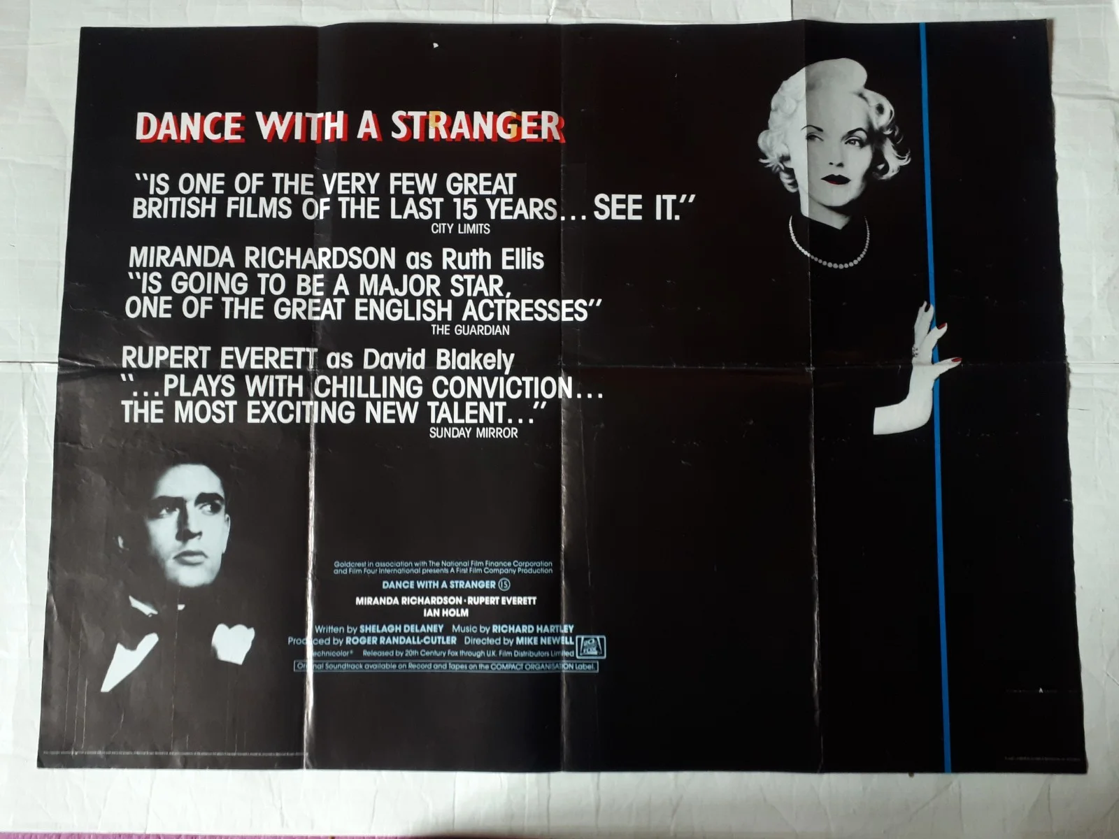 Dance With A Stranger 1985 ORIGINAL Poster UK Quad 30x40" 1980s Rupert Everett, изображение 3