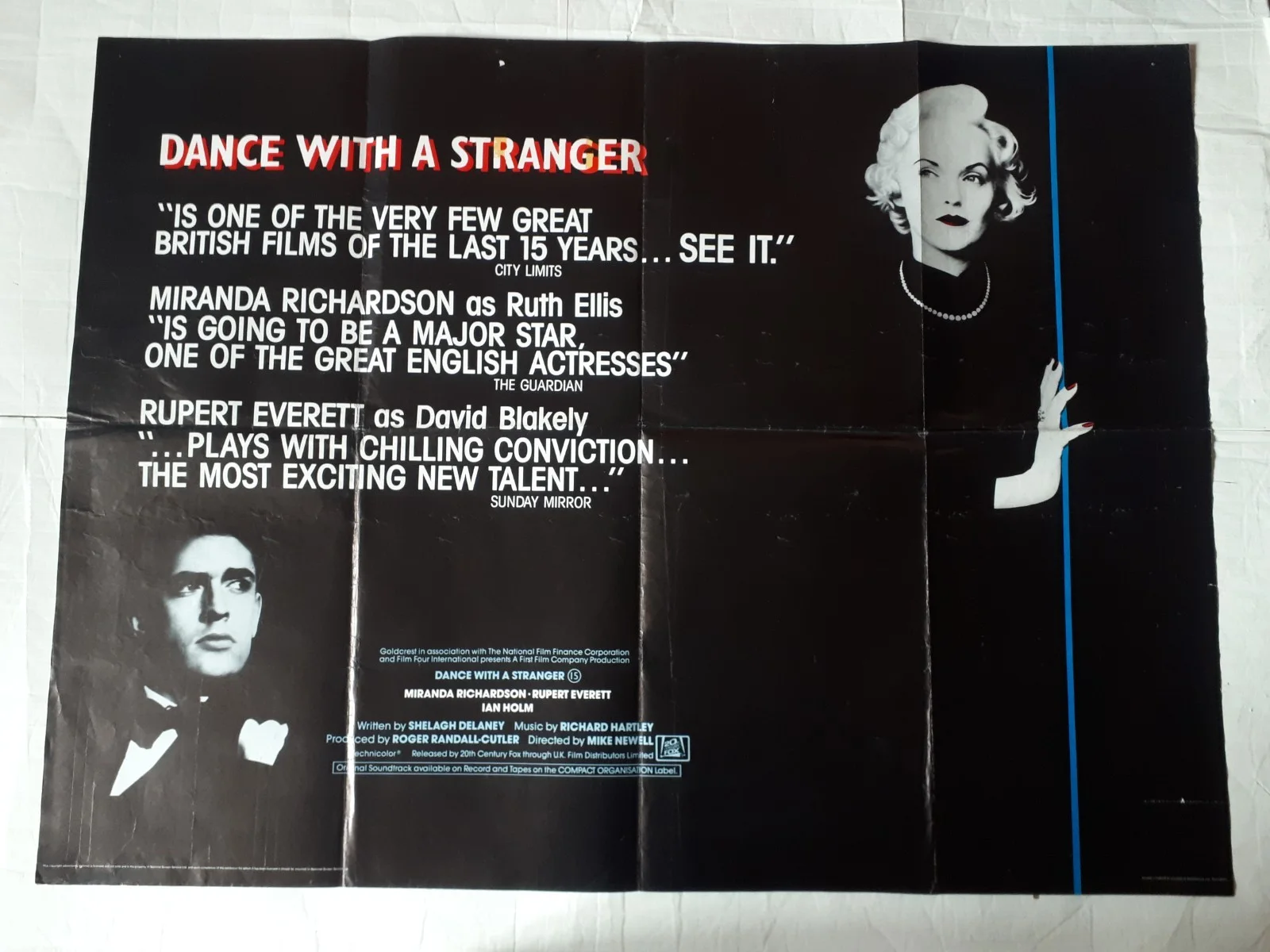 Dance With A Stranger 1985 ORIGINAL Poster UK Quad 30x40" 1980s Rupert Everett, изображение 4