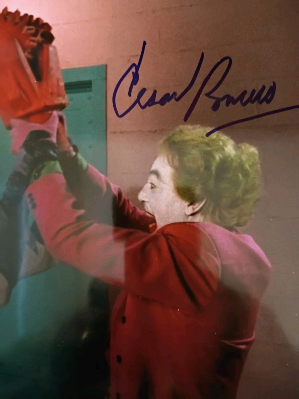 Cesar Romero / Adam West — Cesar Romero / Adam West Batman Signed 8x10 with COA, image 3