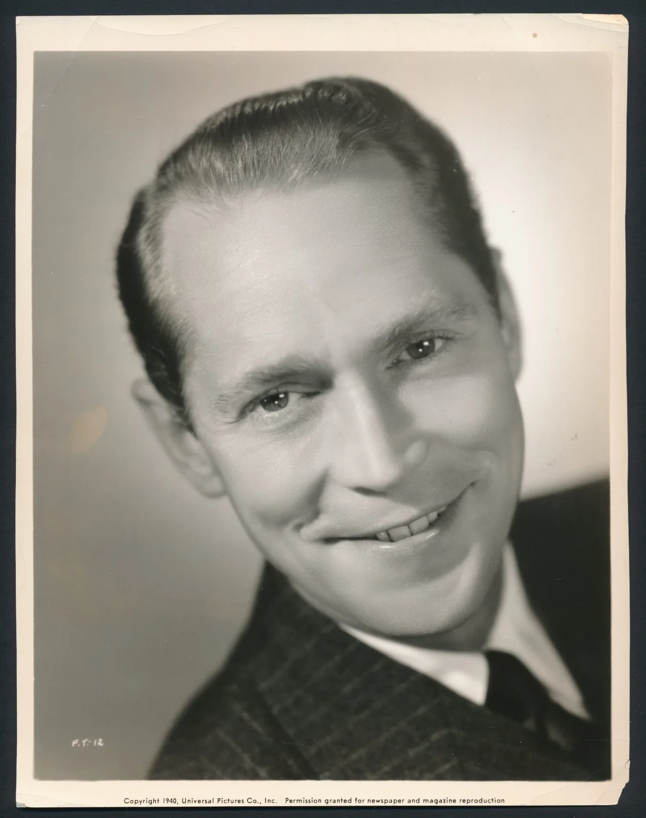 Franchot Tone - 1940's Signed Album Page w/ Orig. 1940 Still Portrait Photo, изображение 3