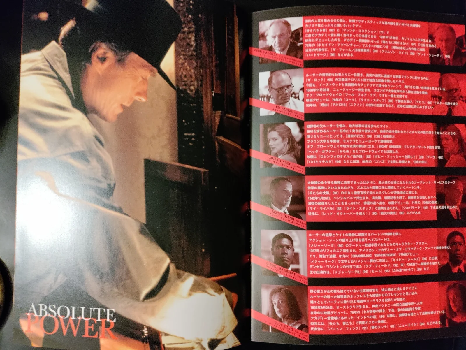 Absolute Power 1997 Program Japanese SIGNED Eastwood Hackman Harris Linney More!, image 5