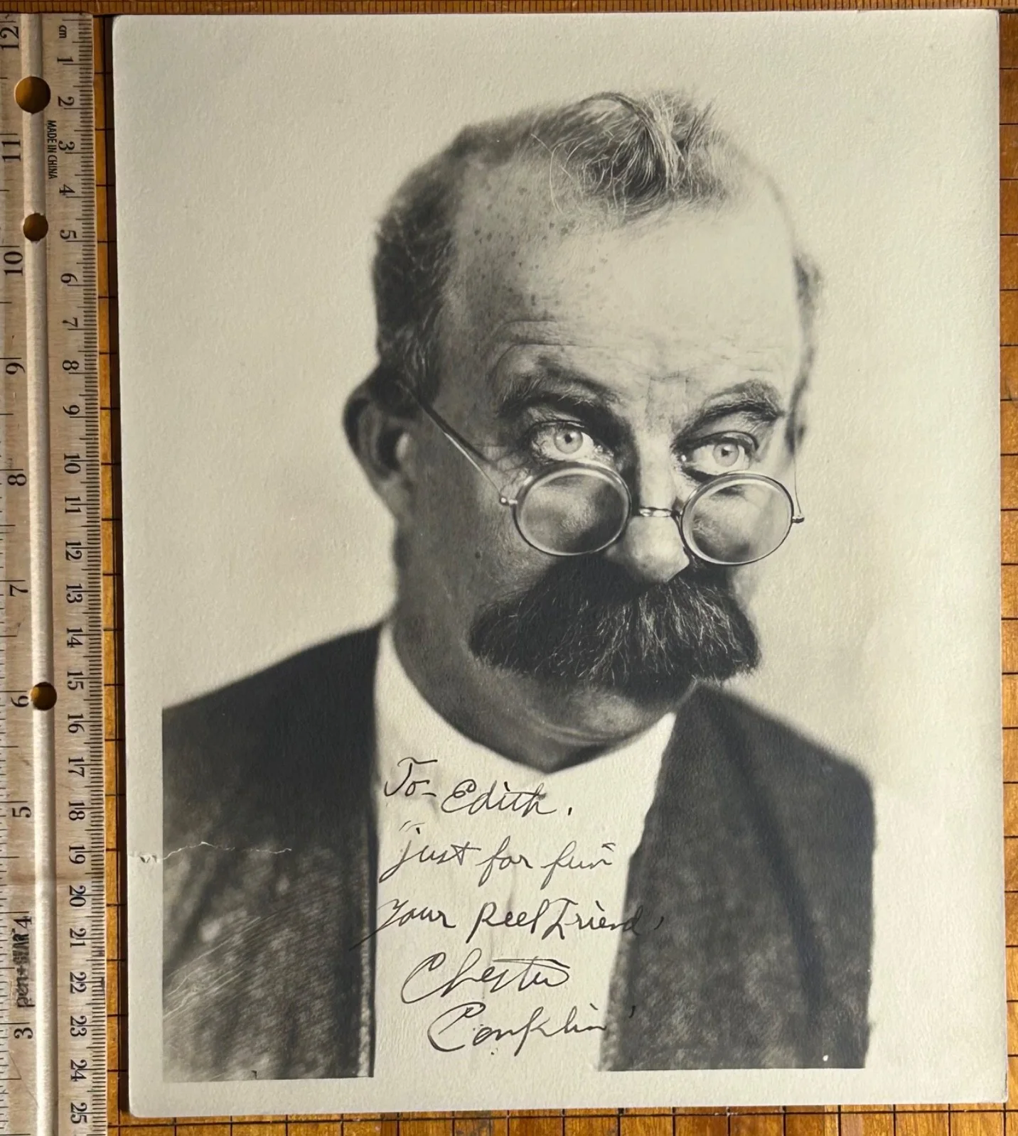 CHESTER CONKLIN—SIGNED PHOTO To EDITH HEAD•W C FIELDS•PRESTON STURGES•CHAPLIN•, image 2
