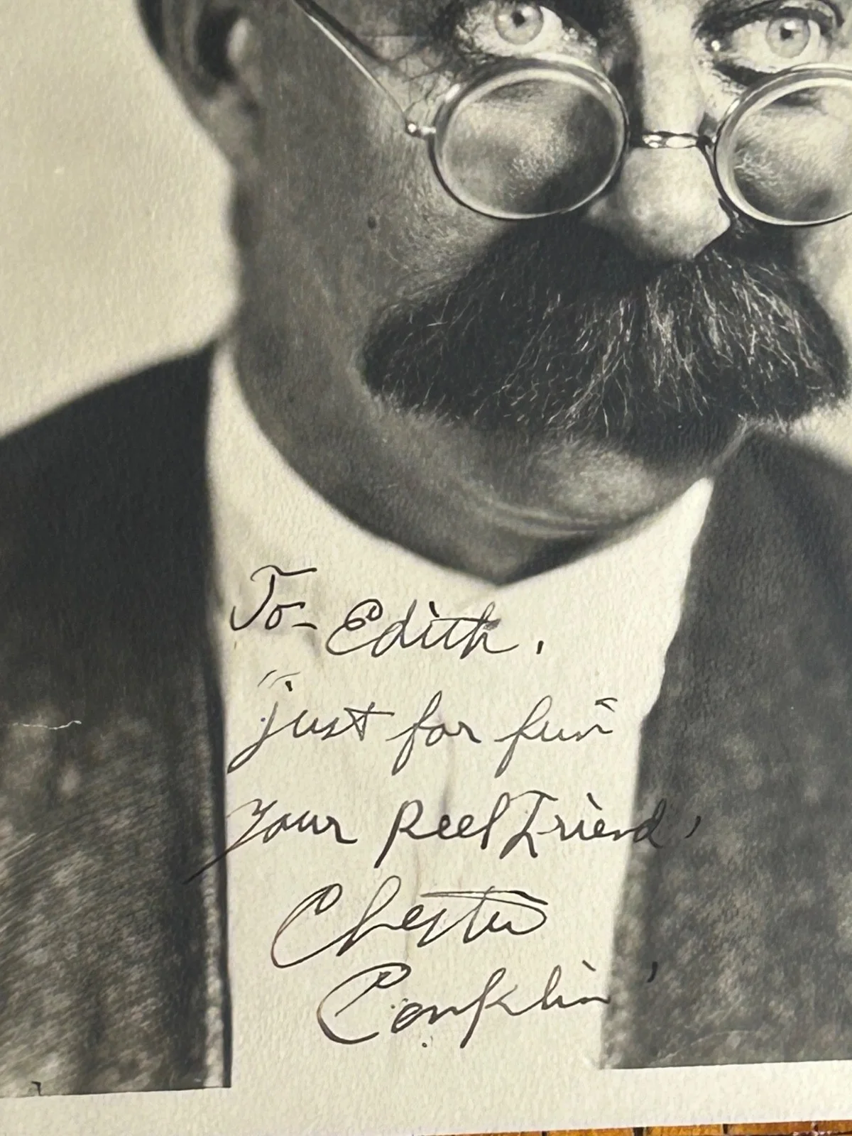 CHESTER CONKLIN—SIGNED PHOTO To EDITH HEAD•W C FIELDS•PRESTON STURGES•CHAPLIN•, image 3