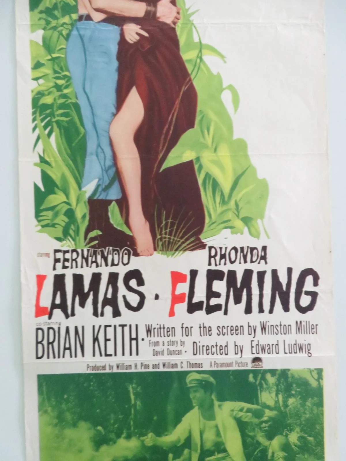 Jivaro US Insert Poster Fernando Lamas Rhonda Fleming 1953, изображение 3