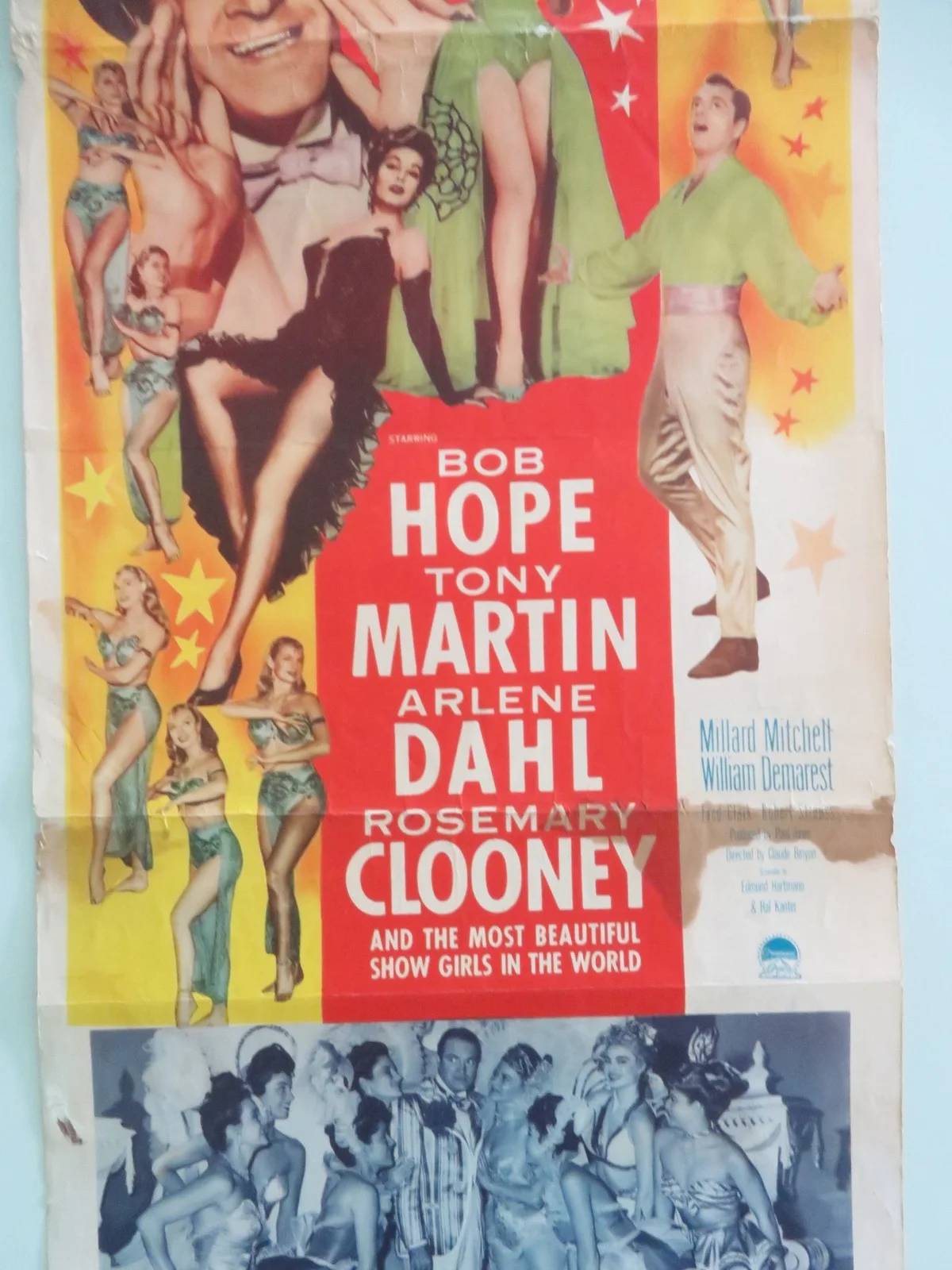 Here Come the Girls US Insert Poster Bob Hope Tony Martin 1953, image 3