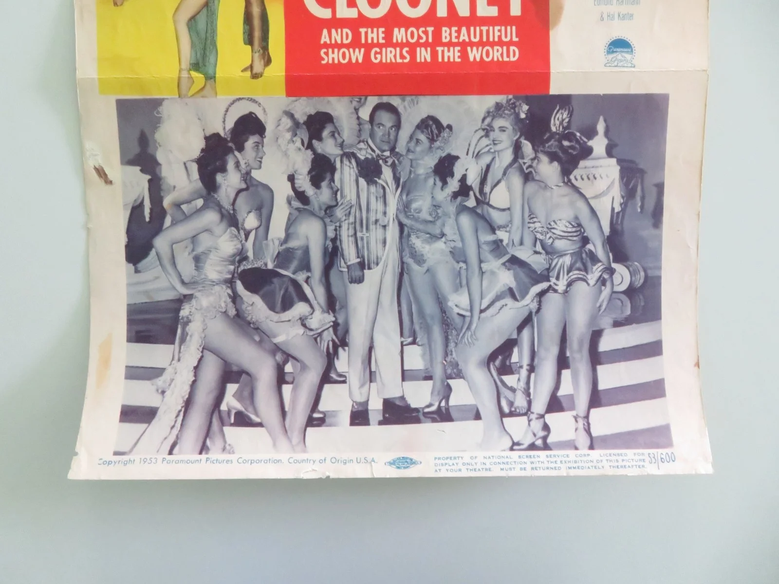 Here Come the Girls US Insert Poster Bob Hope Tony Martin 1953, image 4
