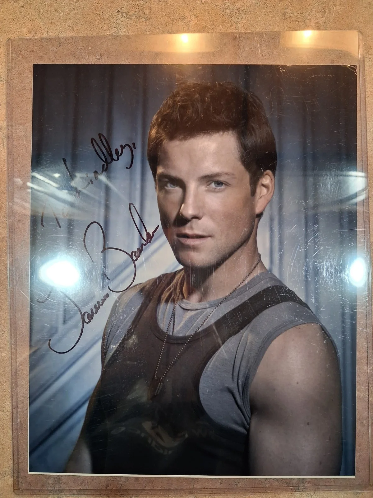 Jamie Bamber — Jamie Bamber Lee Adana Battlestar Galactica Signed Autographed 8x10 Photo