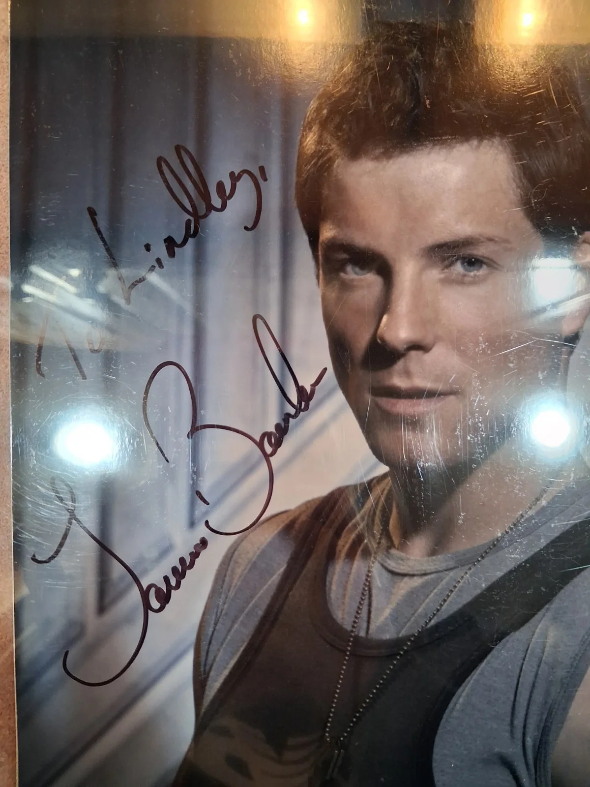 Jamie Bamber — Jamie Bamber Lee Adana Battlestar Galactica Signed Autographed 8x10 Photo, image 2